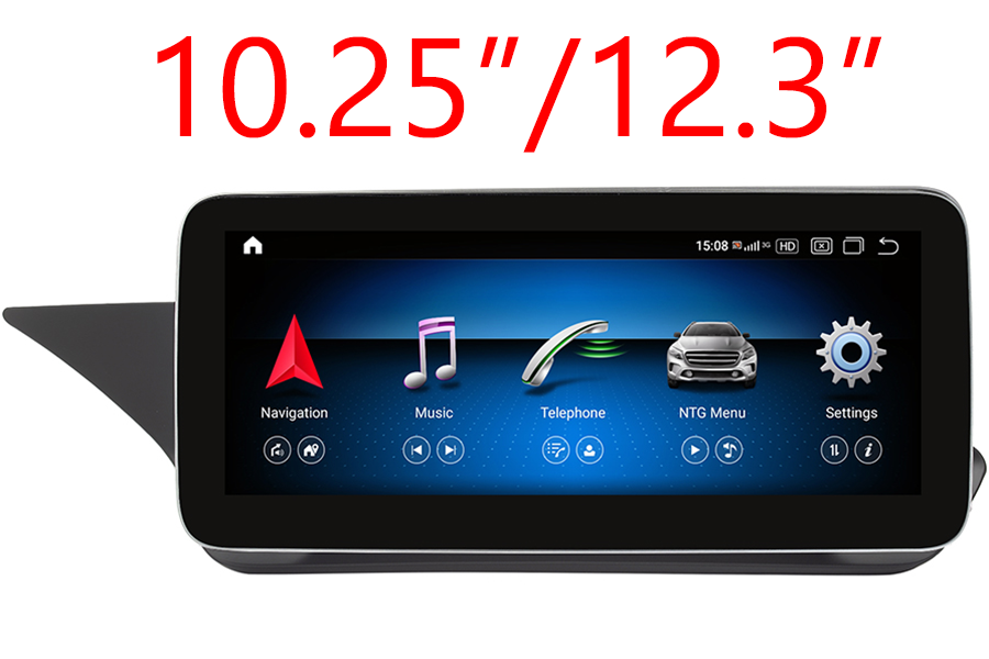 Mercedes-Benz E Class W212 LHD Aftermarket Radio Upgrade screen with carplay and a Free backup camera