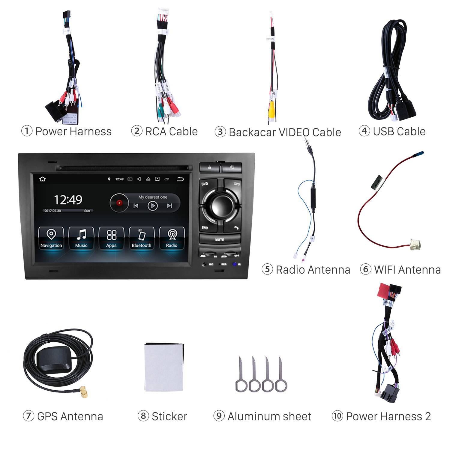 Audi A4/S4/RS4(B7) 2002-2008 Aftermarket Radio Upgrade carplay dab 