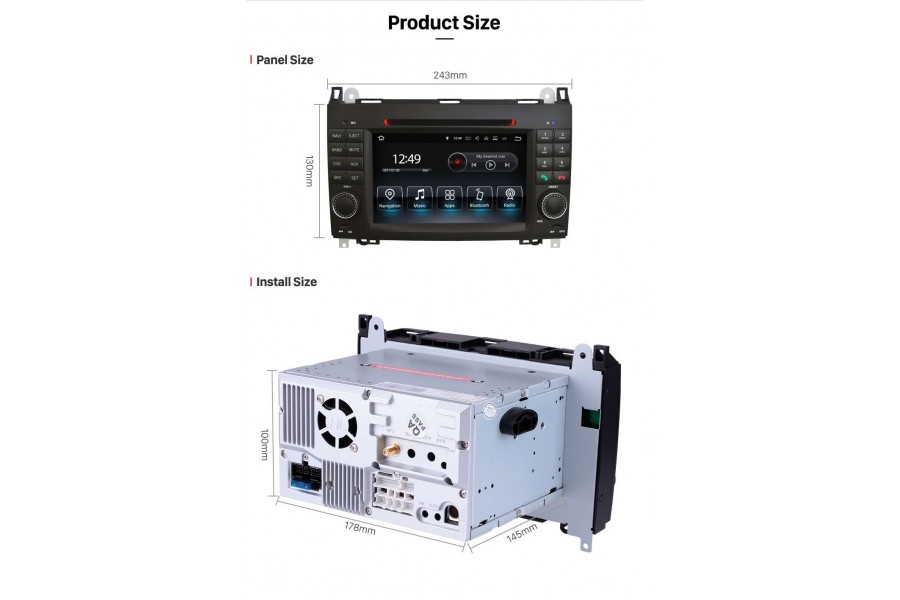 Mercedes-Benz Series/VW Crafter 2004-2016 Autoradio GPS Aftermarket Android Head Unit Navigation Car Stereo 