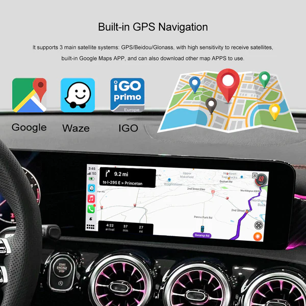 Wireless Apple Carplay and Android auto built-in to the head unit