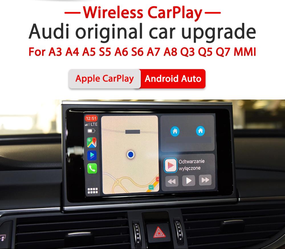 Audi Q3 Q5 Q7 A3 A4 A5 A6 C7 A7 A8 S5 S7 Wireless Apple CarPlay Android Auto decoder