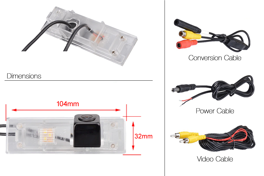Rear view backup Camera for BMW 1 Series, 6 Series, Z4 mini cooper