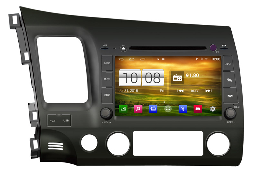 Honda Civic 2006-2011 Autoradio GPS Aftermarket Android Head Unit Navigation Car Stereo 
