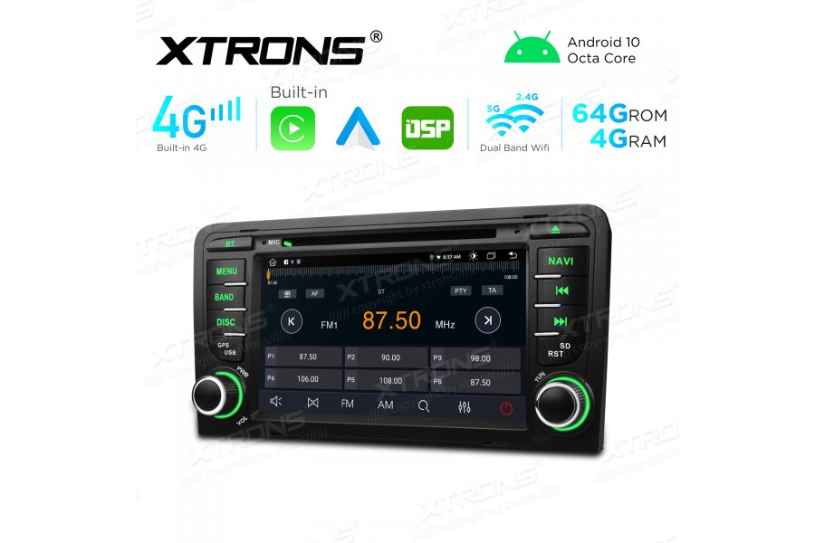 Audi A3 7 inch Built-in CarAutoPlay and Android Auto and DSP Carstereo Carplay dab